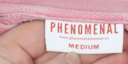 Phenomenal Women Pink Ambitious Graphic Pullover Sweatshirt Medium