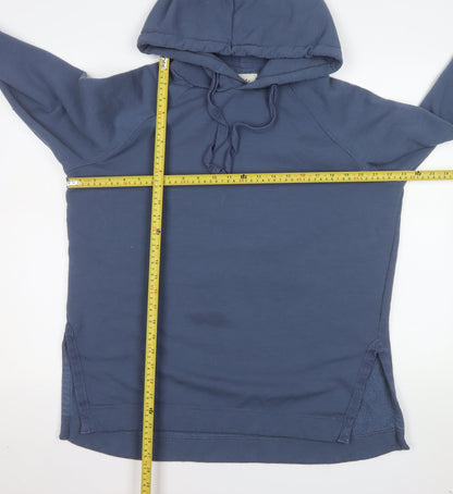 JACHS Girlfriend Men's Blue Pullover Hoodie Size L Jersey Cotton Blend