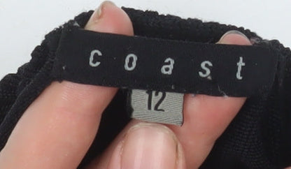 Coast Women's Black Roll Neck Long Sleeve Jumper Size 12