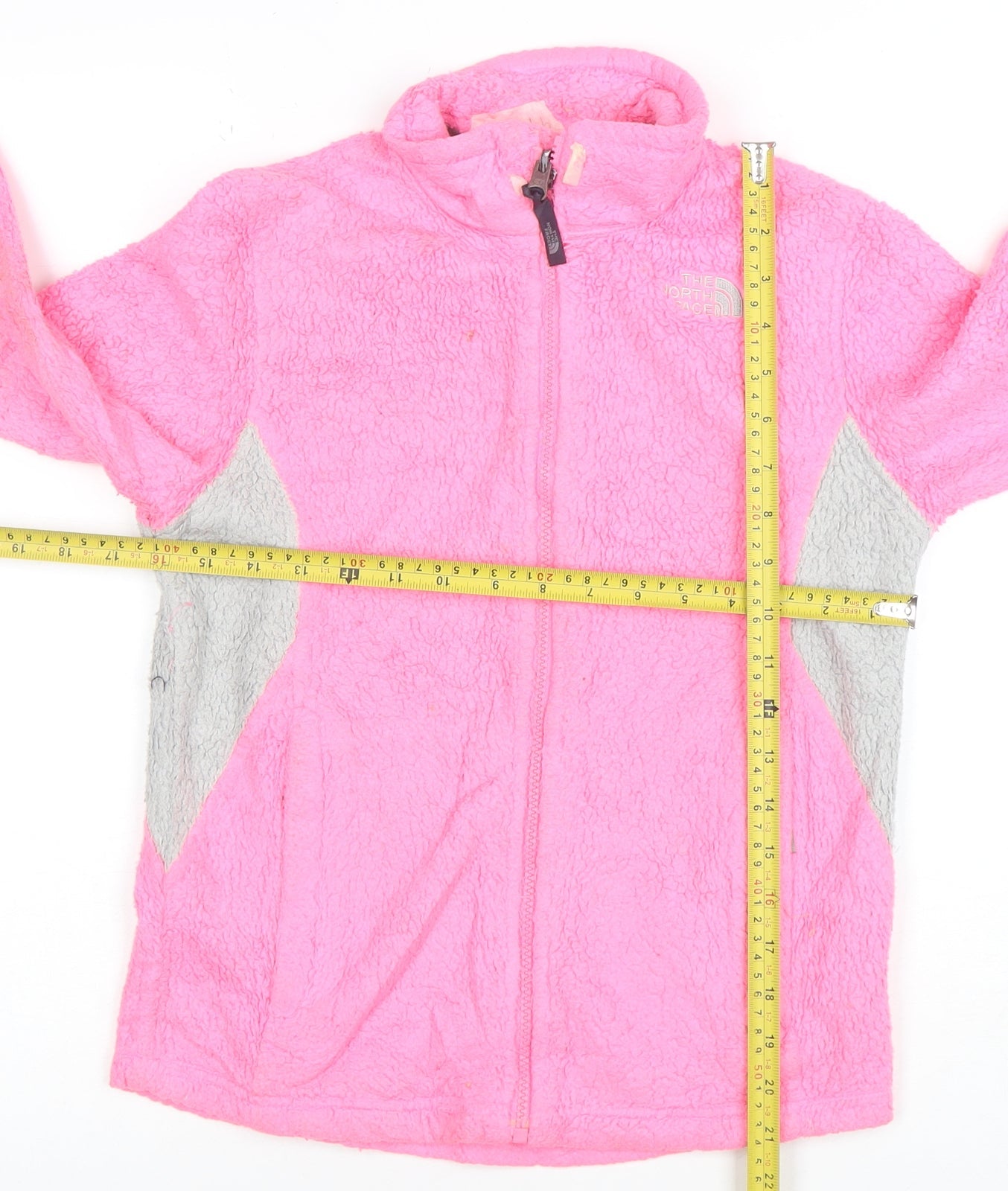 The North Face Teens Pink Full Zip Fleece Jacket M