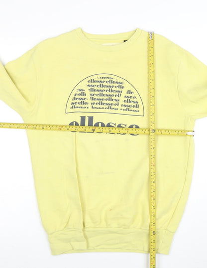 Ellesse Womens Yellow Crew Neck Pullover Sweatshirt M