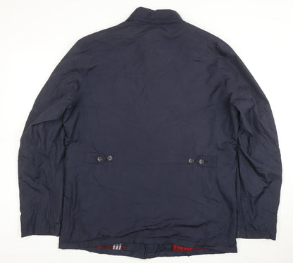 Beverly Hills Polo Club Men's Navy L Buttoned Mid-Length Jacket