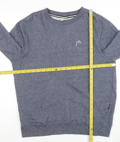 Head Men's Blue Crew Neck Pullover Sweatshirt Size L Regular Fit
