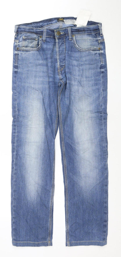 Lee Men's Blue Straight Fit Powell Jeans W31 L34