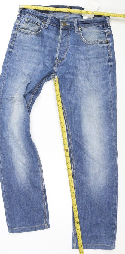 Lee Men's Blue Straight Fit Powell Jeans W31 L34