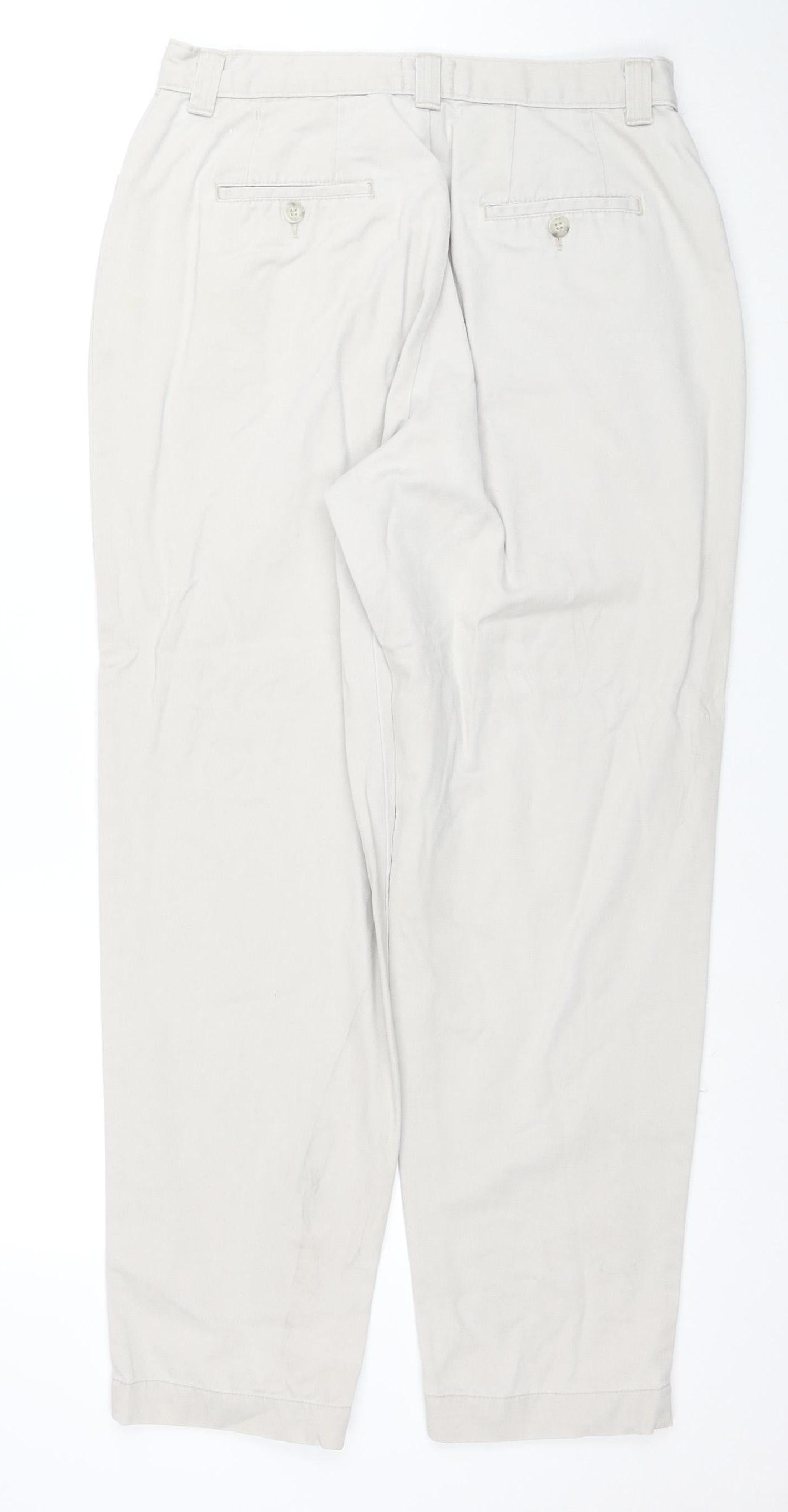 Lee Mens Beige Chino Casual Cotton Trousers Size 12 Slim