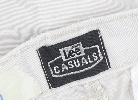 Lee Mens Beige Chino Casual Cotton Trousers Size 12 Slim