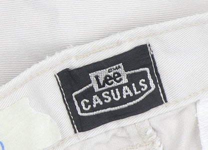 Lee Mens Beige Chino Casual Cotton Trousers Size 12 Slim