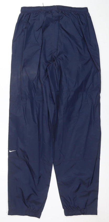Nike Men's Blue L Track Pants Lightweight Water Resistant Trousers