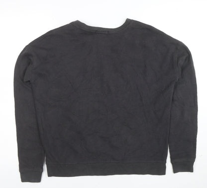 Fifth Sun Womens Black Butterfly Pullover Sweatshirt Size S