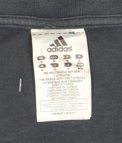 Adidas Men's Blue Graphic Logo Cotton T-Shirt Size M