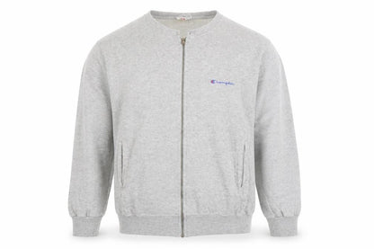 Champion Men's Grey XL Full Zip Sweatshirt with Logo