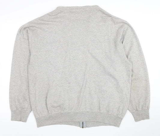 Champion Men's Grey XL Full Zip Sweatshirt with Logo