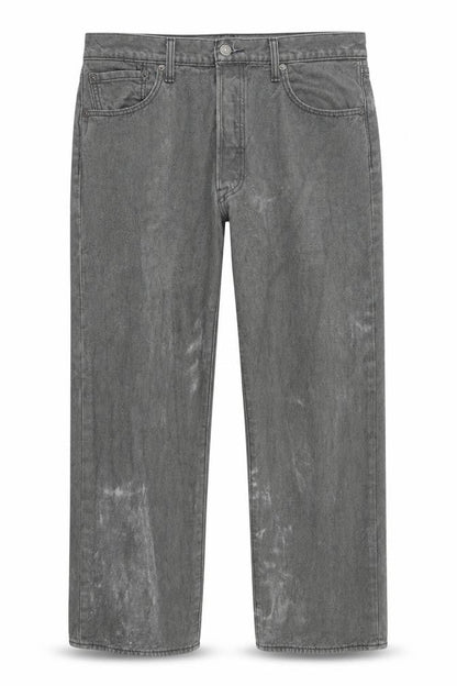 Levi's 501 Men's Grey Straight Jeans W38 L30 Classic Mid Rise Denim