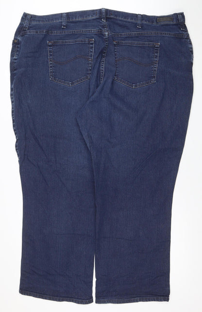 Lee Women's Blue Relaxed Fit Straight Jeans 24W Petite