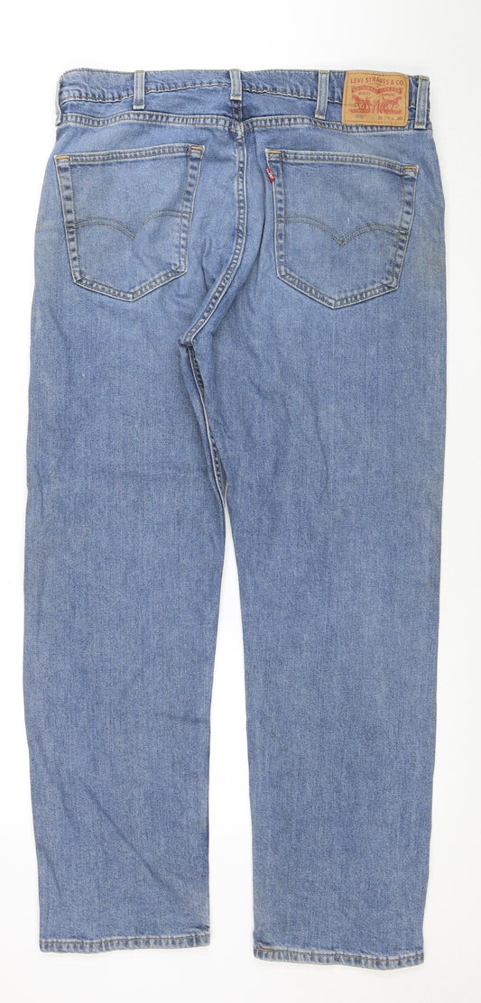Levi Strauss & Co. Men's Blue 505 Straight Leg Denim Jeans W38 L30