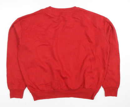 Disney Women’s Red Mickey Mouse Pullover Sweatshirt Size S