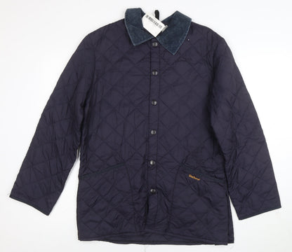 Barbour Womens Blue Quilted Mid-Length Jacket XXS