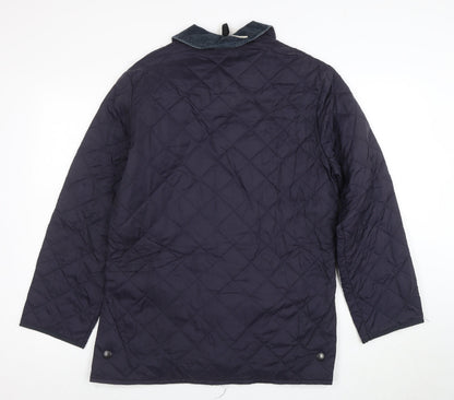 Barbour Womens Blue Quilted Mid-Length Jacket XXS