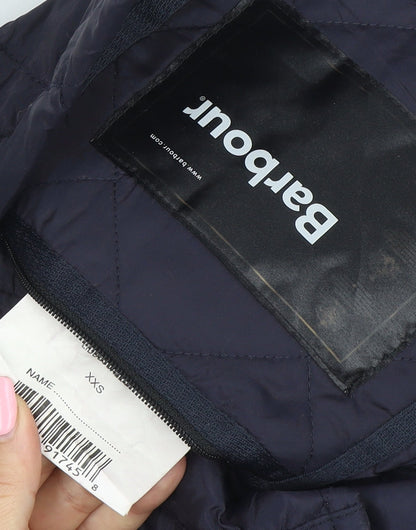 Barbour Womens Blue Quilted Mid-Length Jacket XXS