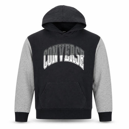 Converse Boys Black & Grey Pullover Hoodie L 12-13 Years Cotton Blend