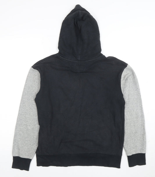 Converse Boys Black & Grey Pullover Hoodie L 12-13 Years Cotton Blend