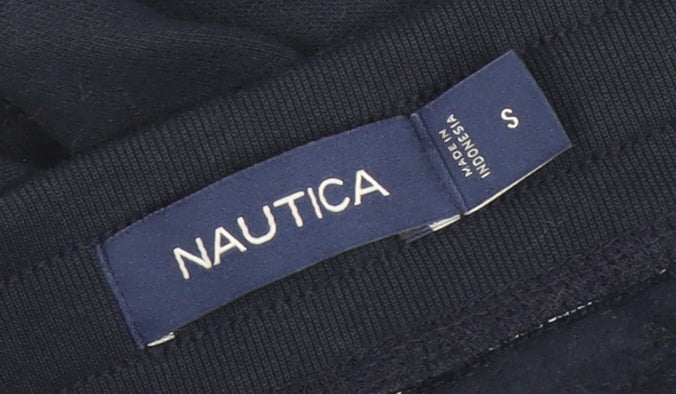 Nautica Men's Blue Jogger Sweatpants S Cotton Blend Tapered Fit