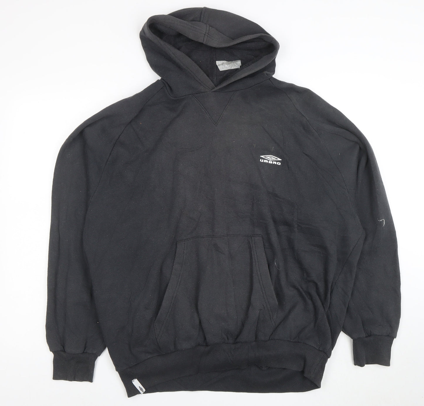 Umbro Mens Black XL Pullover Hoodie Fleece Sportswear