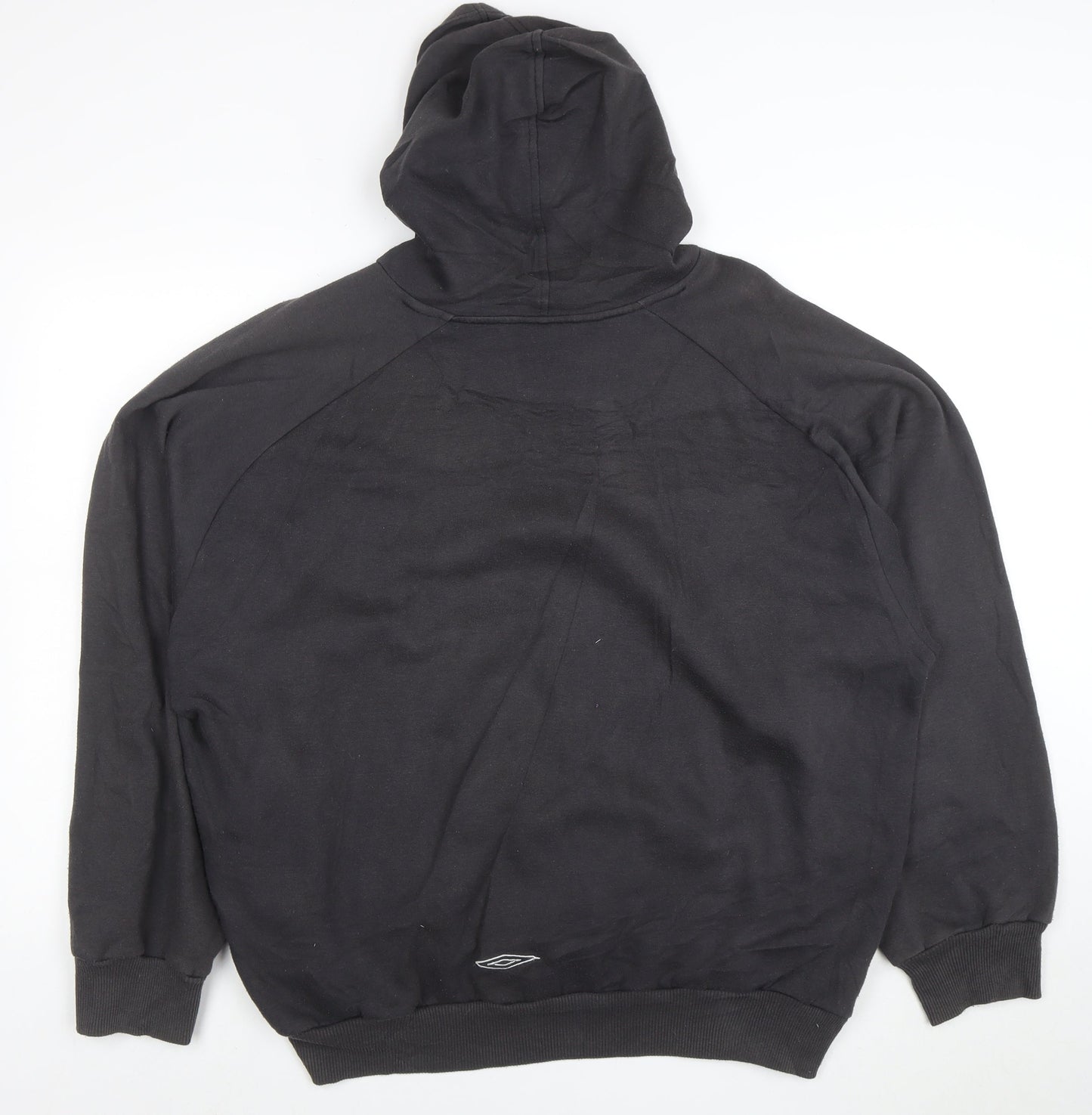 Umbro Men’s Black 2XL Pullover Hoodie with Logo and Kangaroo Pocket