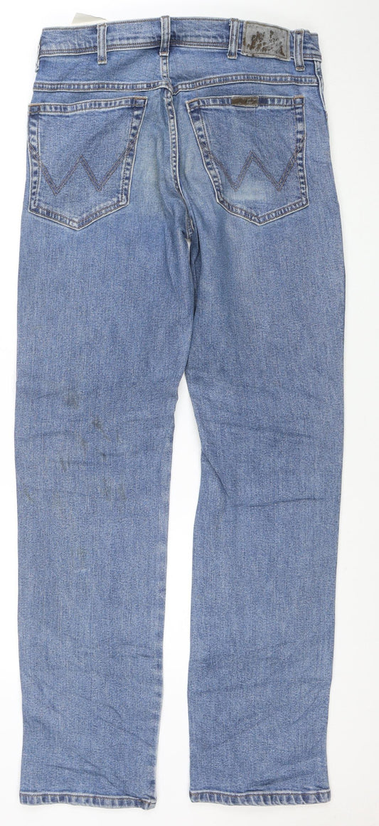 Wrangler Men's Blue Regular Fit Straight Leg Jeans W34 L34