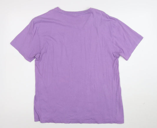 Polo Ralph Lauren Men's Purple Crew Neck Cotton T-Shirt Size S