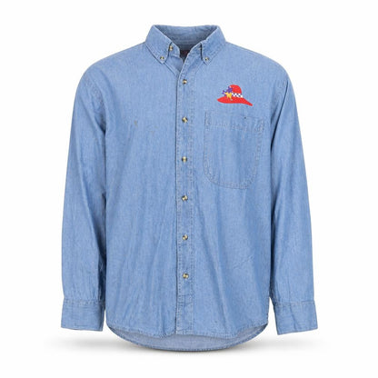 Common Sense Men's Blue Cotton Button-Up Denim Shirt Size S