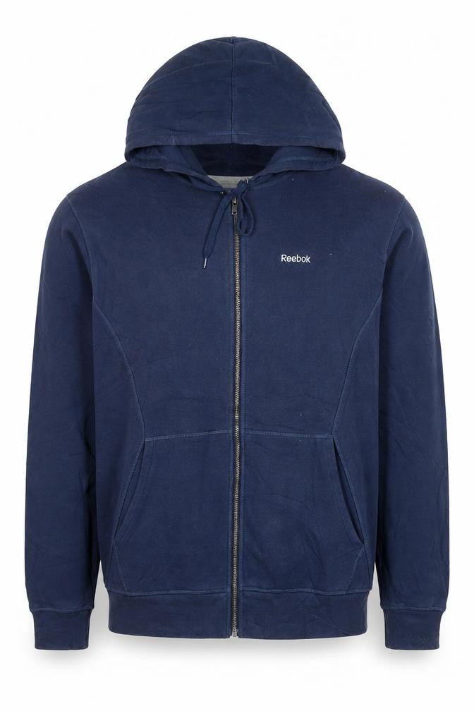 Reebok Men's Blue Full Zip Hoodie Size L Sports Fleece