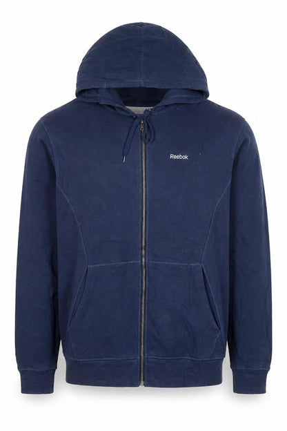 Reebok Men's Blue Full Zip Hoodie Size L Sports Fleece