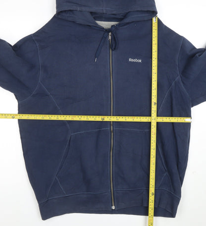 Reebok Men's Blue Full Zip Hoodie Size L Sports Fleece