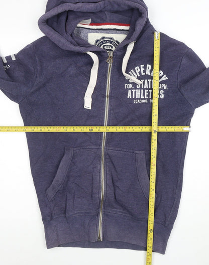 Superdry Men's Blue Full Zip Hoodie Small Regular Fit