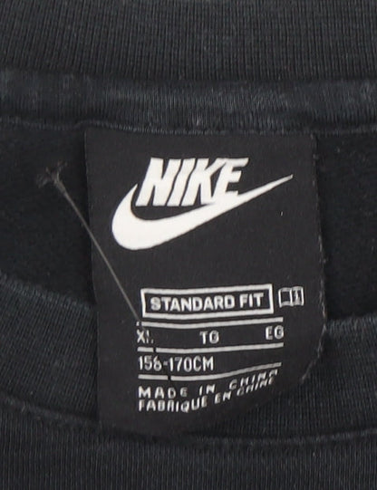 Nike Boys Black XL Sweatshirt Crew Neck Graphic Print Standard Fit