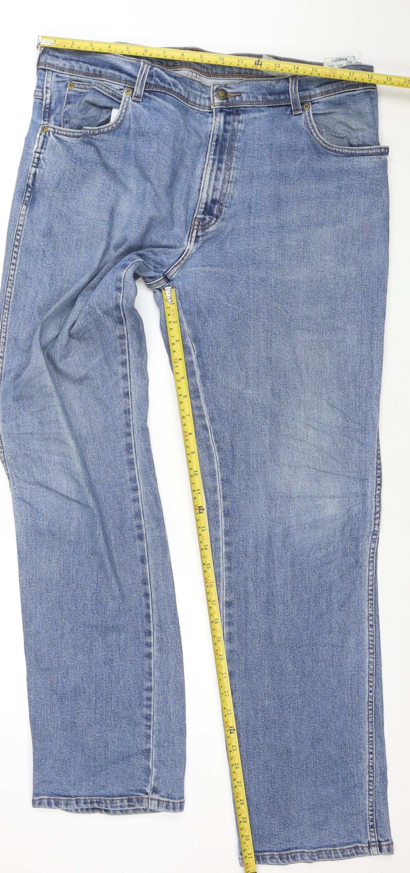 Wrangler Men's Blue Regular Fit Straight Jeans W38 L34