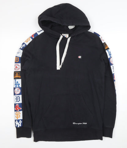 Champion Mens Black Small Pullover Hoodie MLB Graphic Cotton