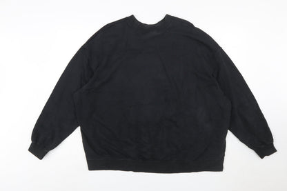 Nike Womens Black XL Pullover Crew Neck Sweatshirt Dri-FIT Cotton Blend
