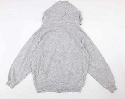 Disney Women Grey Full Zip Hoodie XL Mickey Graphic Print