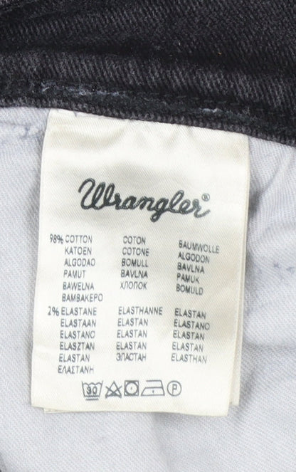 Wrangler Men's Black Regular Fit Straight Jeans W31 L30