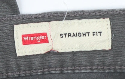 Wrangler Men's Grey Straight Fit Jeans 32x30 Regular Mid Rise