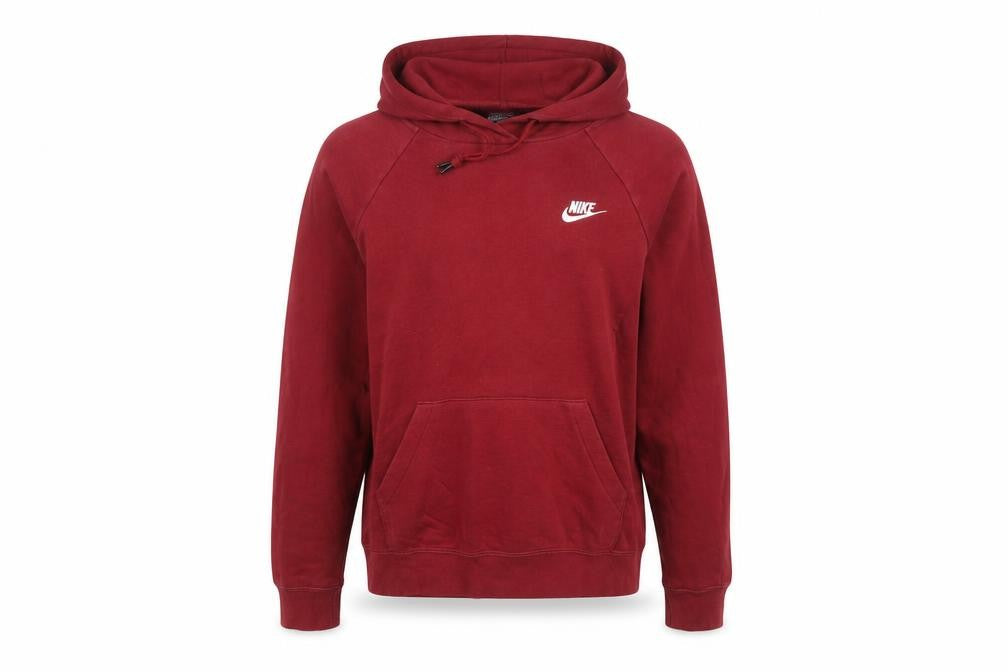 Nike Men's Red Pullover Hoodie Small Regular Fit Cotton Blend
