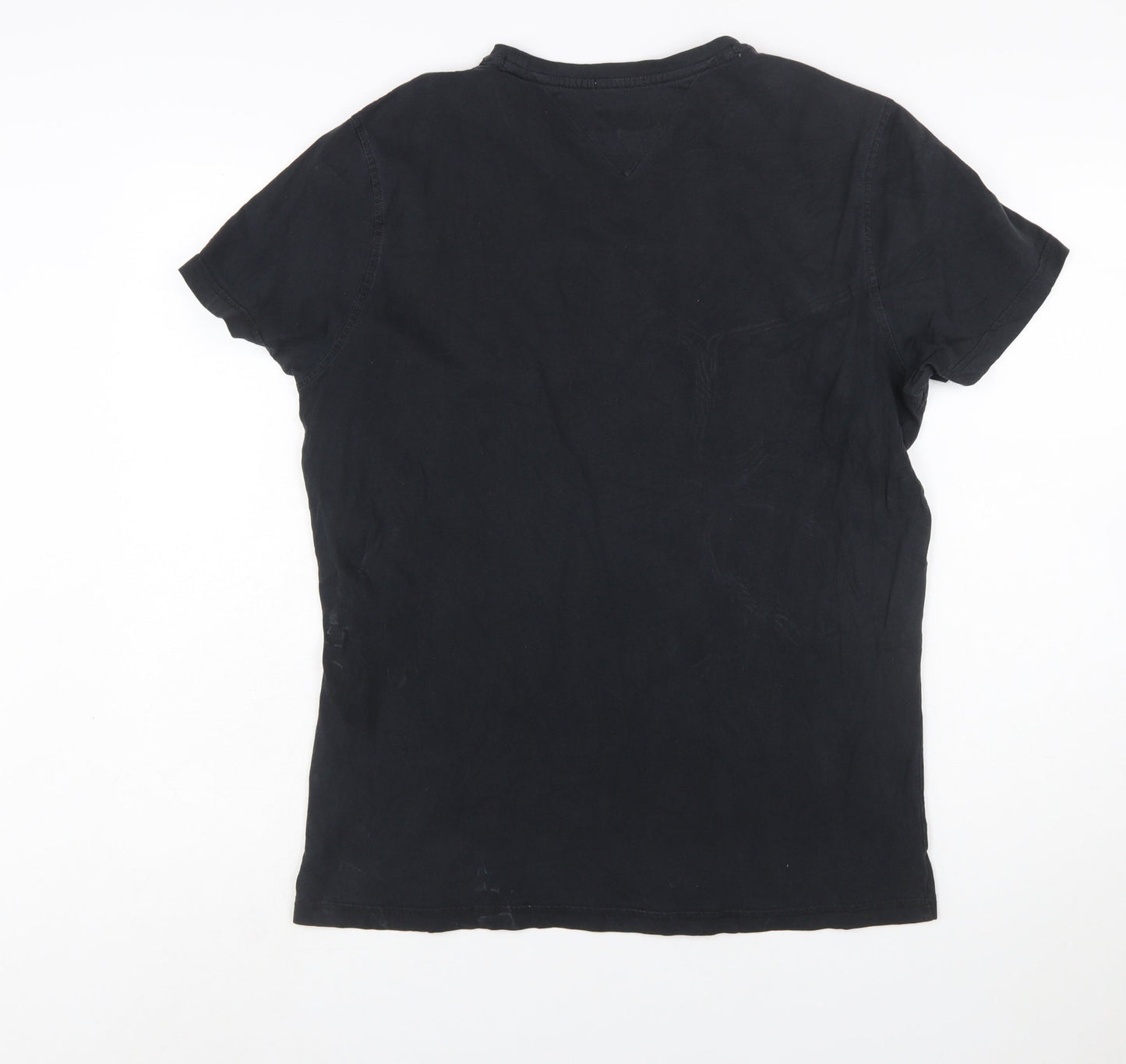 Hilfiger Denim Men's Black Cotton Crew Neck T-Shirt Size L