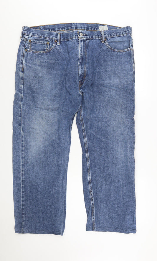 Levi's 505 Men's Blue Denim Jeans 44W 30L Straight Fit Cotton