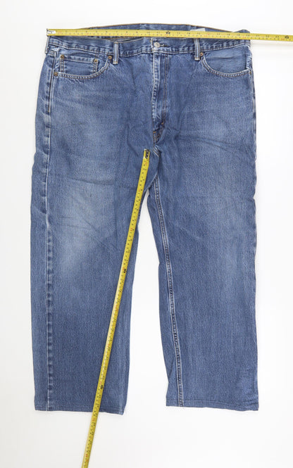 Levi's 505 Men's Blue Denim Jeans 44W 30L Straight Fit Cotton