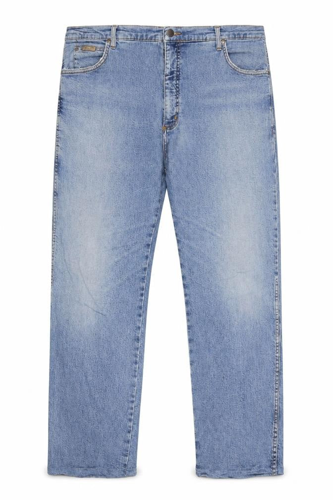Wrangler Men's Blue 42x32 Straight Fit Denim Jeans