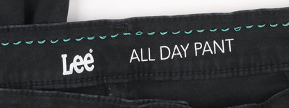 Lee Women's Black Chino Trousers Size 14 Petite Stretch Cotton