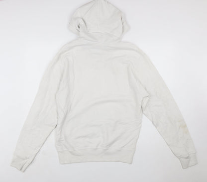 Champion Men’s White Pullover Hoodie Small Fleece Logo Athleticwear